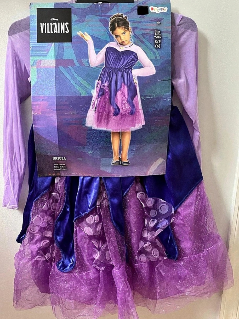Disney Ursula Halloween Costume Girls Size 6 NWT